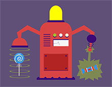 HTML5 SVG糖果机器动画特效