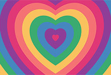 SVG彩色爱心圆圈动画特效