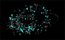 Canvas三角形碎片动画特效