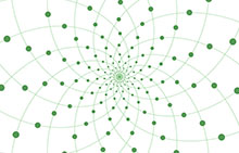 Canvas画布绘制螺旋点延伸特效