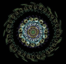 HTML5螺旋线花环图像特效