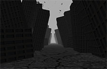 three战后废墟城市动画特效