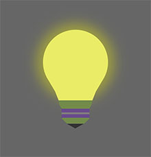 纯css3灯泡悬停发光特效