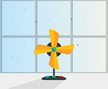 css3卡通电风扇动画特效