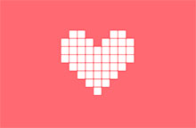 几何爱心图形CSS3特效