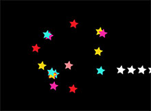 HTML5 SVG彩色星星光标特效