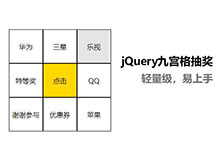 jQuery基于JSON九宫格转盘特效