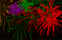 HTML5彩色星星烟花爆炸特效