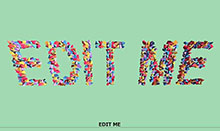 H5彩色纸屑组成文字特效