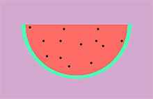 纯CSS3有籽西瓜图形特效