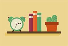 CSS3书架上的时钟特效