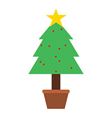 纯CSS3卡通节日树图形特效