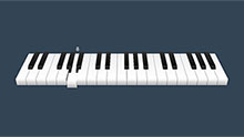 纯CSS3黑白钢琴键盘特效