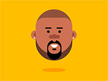 纯css3人物头像鼠标跟随动画效果