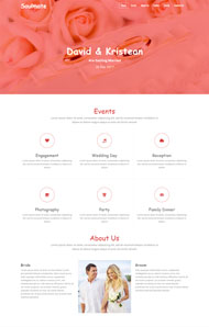 粉红色浪漫婚纱企业模板