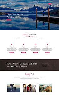 宽屏假期旅游公司网站模板