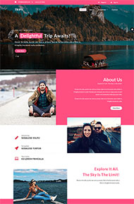 大气旅游景区官网网站模板