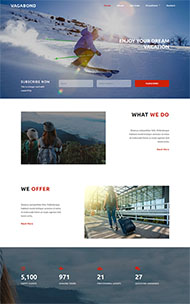 户外滑雪旅游网站模板