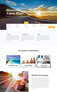 高端旅行线路推荐网站模板