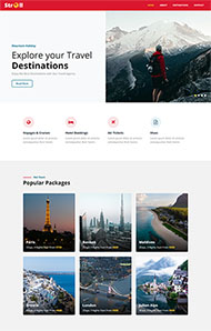 探索目的地旅游网站模板