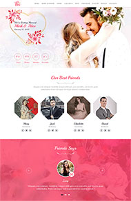 婚纱摄影婚礼主题网站模板