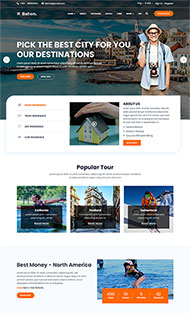 旅游景点攻略介绍主页模板