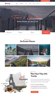 旅游套餐预订网站响应式模板