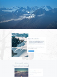 阿拉斯加自然景点旅行网站模板