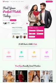 HTML5响应式婚恋约会配对网