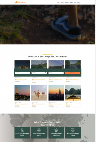 响应式航空旅行服务宣传